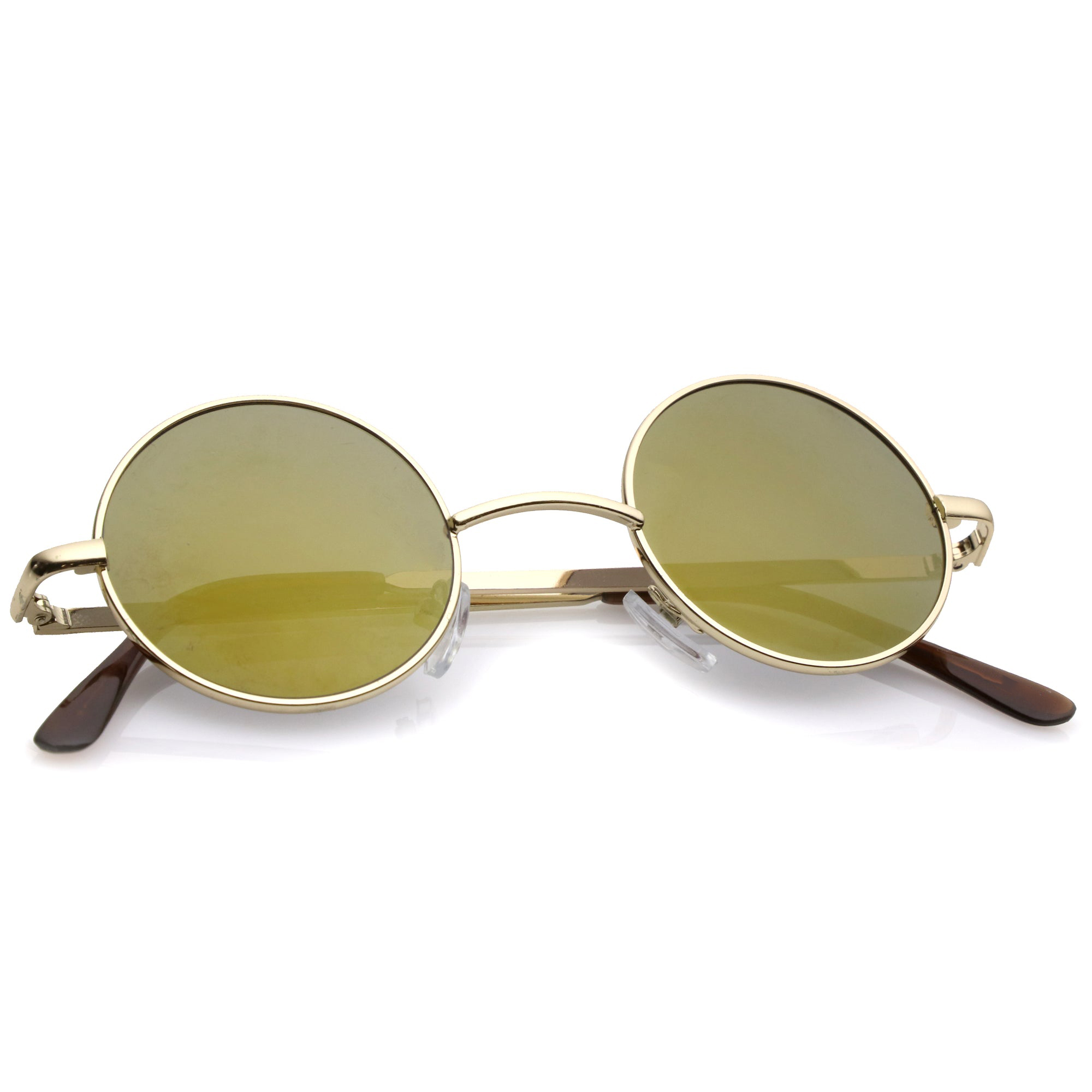 Retro Lennon Style Round Circle Metal Mirror Lens Sunglasses